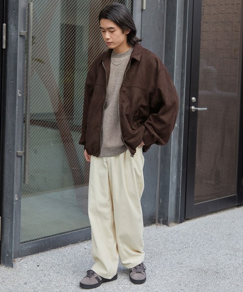 セール】ブラッシュド オーバーサイズ ドロストフライトジップブルゾン