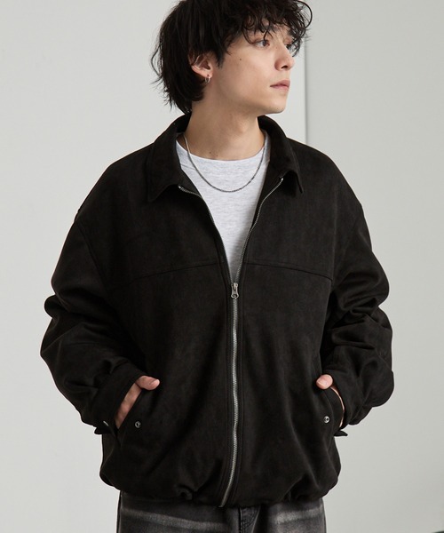 送料込み ヴィンテージ ジョン・スチュアート・アンダーソン バッファロー ブラッシュド オーバーサイズ ドロストフライトジップブルゾン MONO