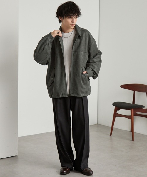 ブラッシュド オーバーサイズ ドロストフライトジップブルゾン MONO