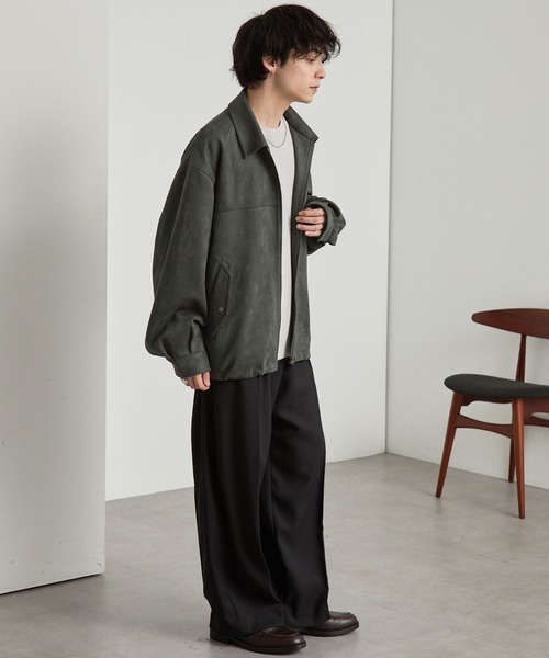 セール】ブラッシュド オーバーサイズ ドロストフライトジップブルゾン