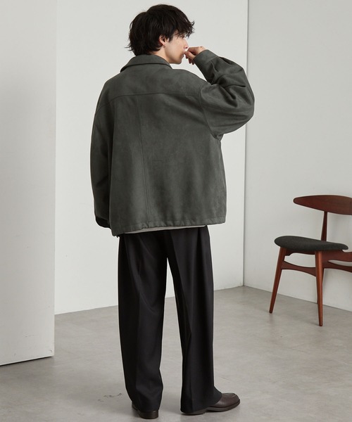 【新品　完売商品】　オーバーサイズブルゾン ブラッシュド オーバーサイズ ドロストフライトジップブルゾン MONO