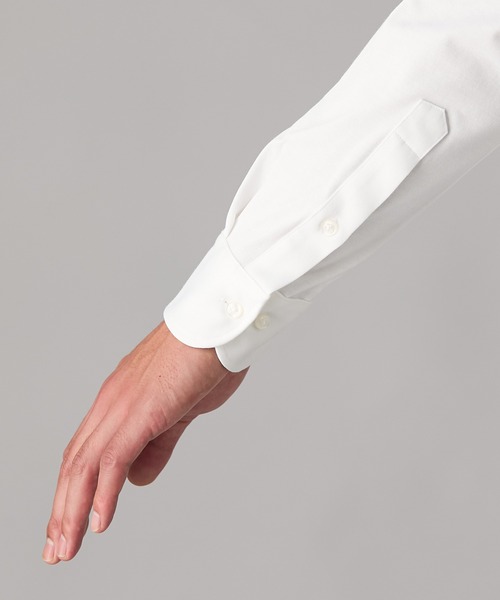 nissen（ニッセン）の「【形態安定・吸汗速乾・ストレッチ】ボタンダウンニットワイシャツ　(M～4Lサイズ)（ビジネスシャツ・メンズ・ホワイト/ネイビー・L/3L/M/4L/LL）」の14枚目の写真