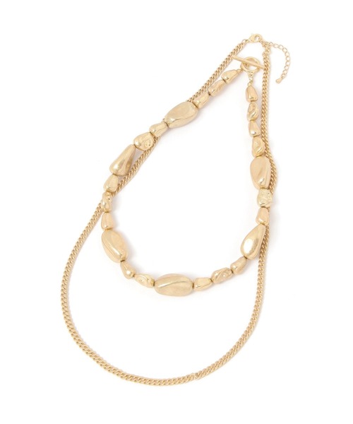 GLOBAL WORK(グローバルワーク)の「変形オーナメント二連ネックレス/597834(ネックレス・レディース・シルバー/ゴールド・FREE)」の3枚目の写真