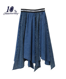CONVERSE TOKYO | 【NAVY SERIES】STAR★ RANDOM CUT DENIM SKIRT(デニムスカート)