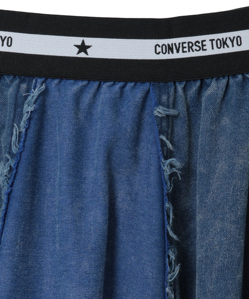 CONVERSE TOKYO（コンバーストウキョウ）の「【NAVY SERIES】STAR★ RANDOM CUT DENIM SKIRT（デニムスカート・レディース・ネイビー・FREE）」の9枚目の写真