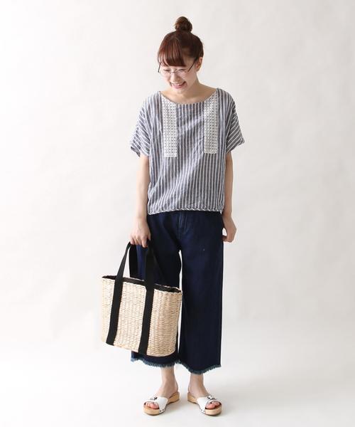 coen（コーエン）の「デニムガウチョパンツ（デニムパンツ・レディース・ホワイト/ライトブルー/ネイビー・SMALL/MEDIUM/LARGE）」の19枚目の写真