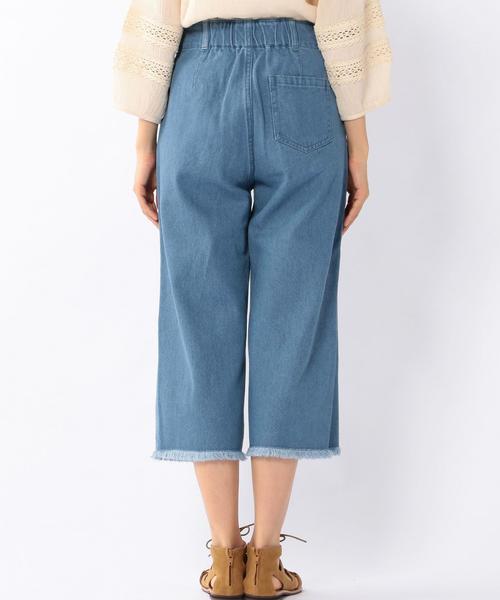 coen（コーエン）の「デニムガウチョパンツ（デニムパンツ・レディース・ホワイト/ライトブルー/ネイビー・SMALL/MEDIUM/LARGE）」の20枚目の写真