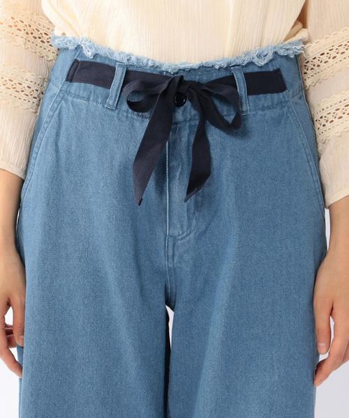 coen（コーエン）の「デニムガウチョパンツ（デニムパンツ・レディース・ホワイト/ライトブルー/ネイビー・SMALL/MEDIUM/LARGE）」の16枚目の写真