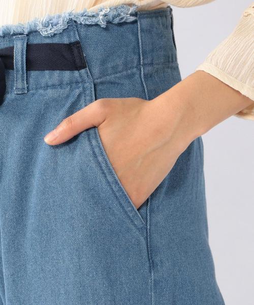 coen（コーエン）の「デニムガウチョパンツ（デニムパンツ・レディース・ホワイト/ライトブルー/ネイビー・SMALL/MEDIUM/LARGE）」の17枚目の写真