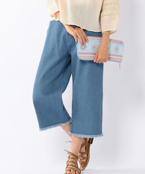 coen（コーエン）の「デニムガウチョパンツ（デニムパンツ・レディース・ホワイト/ライトブルー/ネイビー・SMALL/MEDIUM/LARGE）」の13枚目の写真