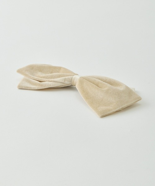 one after another NICE CLAUP（ワンアフターアナザーナイスクラップ）の「【Latini】ベロアクリップリボン（バレッタ/ヘアクリップ・レディース・アイボリー/ブラック・FREE）」の10枚目の写真