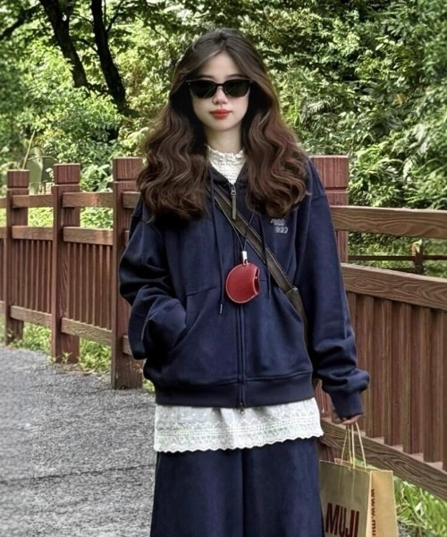 セール】【上下セット】ワンポイント スウェットパーカー