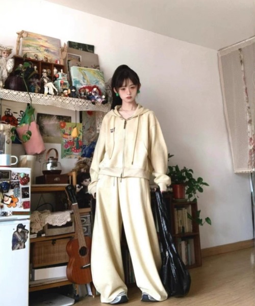 【sk】STUDIOS セットアップ セール】【上下セット】ワンポイント 刺繍 ロゴ スウェット