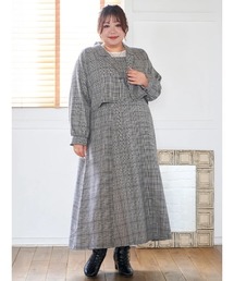 Re-J&SUPURE（リジェイアンドスプル）の「【大きいサイズ】【Kannaコラボ】ジャケキャミワンピアンサンブル（ワンピース・レディース）」