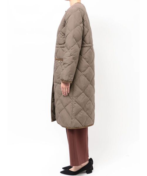 セール】TAIONコラボノーカラーロングダウンコート（ダウンジャケット