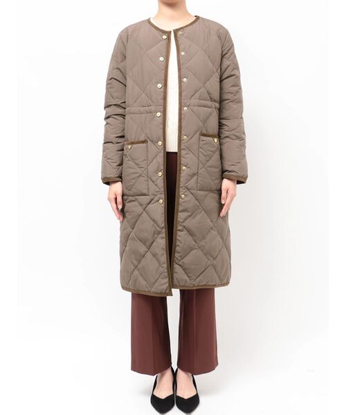 セール】TAIONコラボノーカラーロングダウンコート（ダウンジャケット