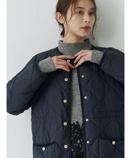 セール】TAIONコラボノーカラーロングダウンコート（ダウンジャケット