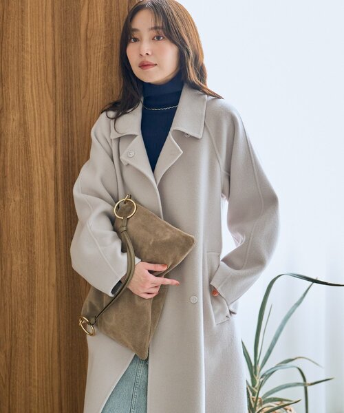 La boutique BonBon（ラブティックボンボン）の「【オウレンティ】スエードダブルハンドルバッグ（トートバッグ・レディース・グレー系その他・FREE）」の8枚目の写真