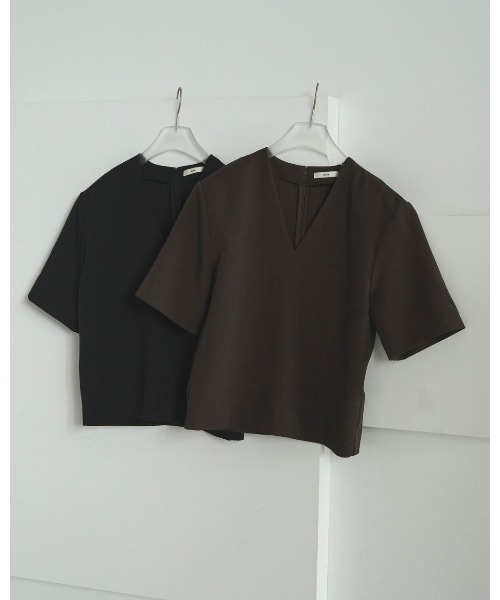 セール】anuke owershoulder Vneck Tops 62520409（Tシャツ/カットソー