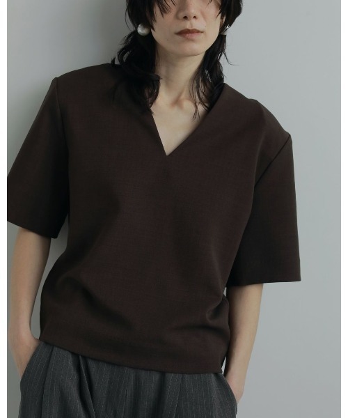 セール】anuke owershoulder Vneck Tops 62520409（Tシャツ/カットソー