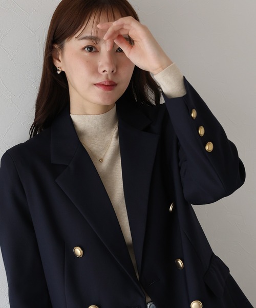 BLUEEAST（ブルーイースト）の「バックスリットテーラードジャケット（テーラードジャケット・レディース・チャコールグレー/ネイビー・LARGE/MEDIUM）」の20枚目の写真