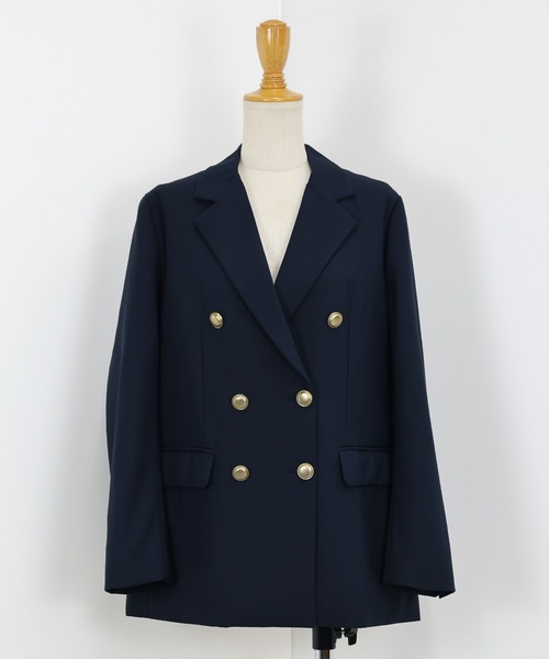 BLUEEAST（ブルーイースト）の「バックスリットテーラードジャケット（テーラードジャケット・レディース・チャコールグレー/ネイビー・LARGE/MEDIUM）」の12枚目の写真