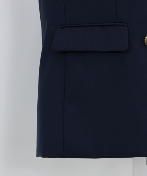 BLUEEAST（ブルーイースト）の「バックスリットテーラードジャケット（テーラードジャケット・レディース・チャコールグレー/ネイビー・LARGE/MEDIUM）」の7枚目の写真