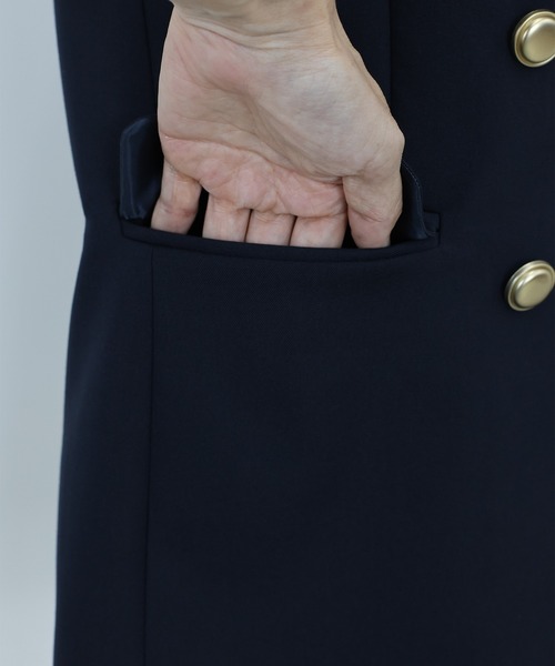 BLUEEAST（ブルーイースト）の「バックスリットテーラードジャケット（テーラードジャケット・レディース・チャコールグレー/ネイビー・LARGE/MEDIUM）」の6枚目の写真