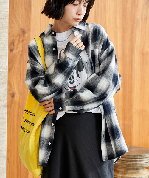 セール】オンブレ チェックシャツ/ショート丈チェックシャツ セール】オンブレ チェックシャツ/ショート丈チェックシャツ