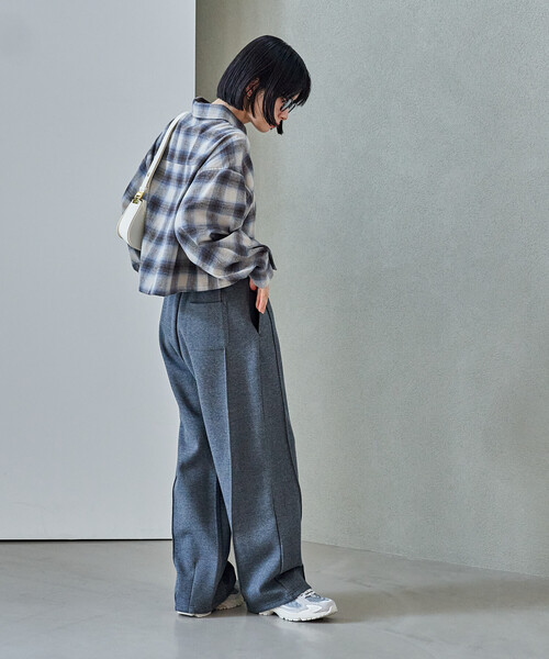 FREAK'S STORE(フリークスストア)の「オンブレ チェックシャツ/ショート丈チェックシャツ/ネルシャツ(シャツ/ブラウス・レディース・ブルー/ブラック/ブラウン・SMALL/MEDIUM)」の6枚目の写真