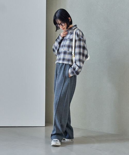 FREAK'S STORE(フリークスストア)の「オンブレ チェックシャツ/ショート丈チェックシャツ/ネルシャツ(シャツ/ブラウス・レディース・ブルー/ブラック/ブラウン・SMALL/MEDIUM)」の8枚目の写真