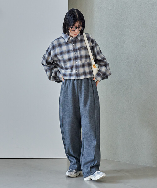 FREAK'S STORE(フリークスストア)の「オンブレ チェックシャツ/ショート丈チェックシャツ/ネルシャツ(シャツ/ブラウス・レディース・ブルー/ブラック/ブラウン・SMALL/MEDIUM)」の10枚目の写真