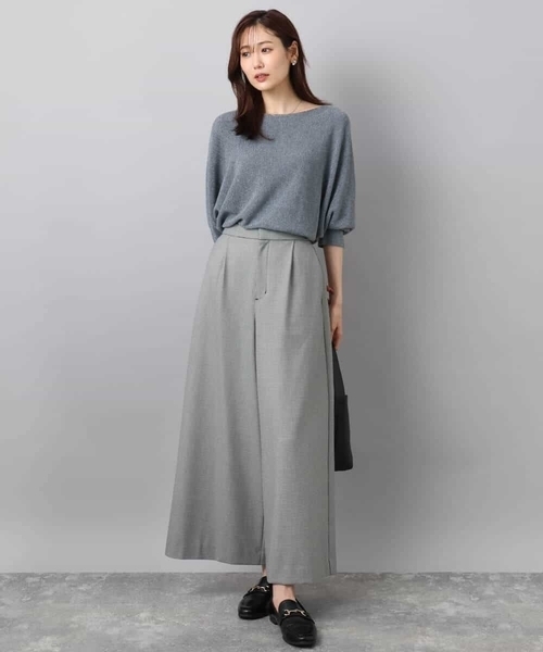 MK MICHEL KLEIN（エムケーミッシェルクラン）の「ラメ入りドルマンスリーブ畦編みニット/洗える（ニット/セーター・レディース・ライトブルー/グレー/ライトグレー/ピンク/ライトイエロー/グレー系その他/ピンクベージュ/ミント・38）」の20枚目の写真