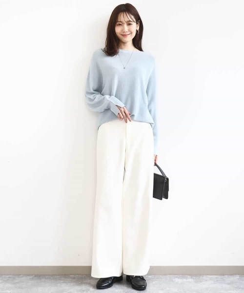 ラメ入りドルマンスリーブ畦編みニット/洗える（ニット/セーター）｜MK