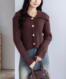 CLEAR BASIC | セーラーカラービジューボタンニット[オフィスカジュアル 着回し抜群 大人]≪AW新作≫(ニット/セーター)