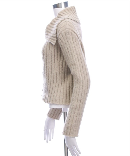CLEAR BASIC（クリアベーシック）の「セーラーカラービジューボタンニット[オフィスカジュアル 着回し抜群 大人]（ニット/セーター・レディース・グレイッシュベージュ/アイボリー/ミント/ブラウン・F）」の10枚目の写真