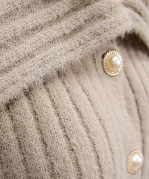 CLEAR BASIC（クリアベーシック）の「セーラーカラービジューボタンニット[オフィスカジュアル 着回し抜群 大人]（ニット/セーター・レディース・グレイッシュベージュ/アイボリー/ミント/ブラウン・F）」の13枚目の写真