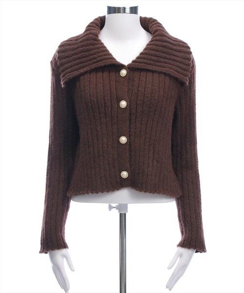 CLEAR BASIC（クリアベーシック）の「セーラーカラービジューボタンニット[オフィスカジュアル 着回し抜群 大人]（ニット/セーター・レディース・グレイッシュベージュ/アイボリー/ミント/ブラウン・F）」の20枚目の写真