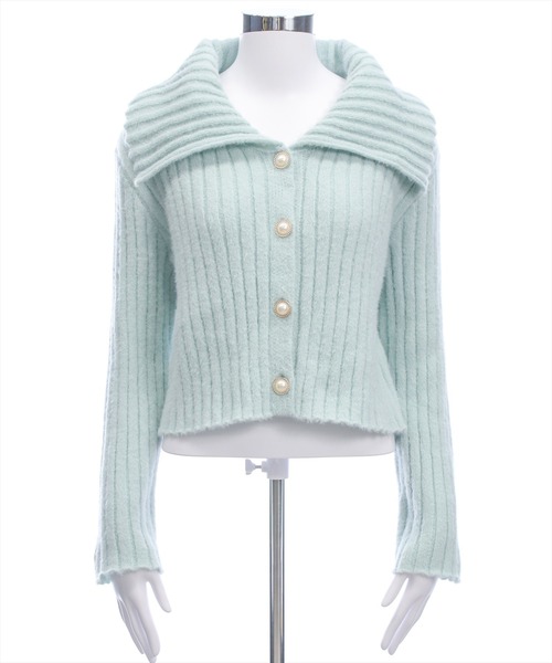 CLEAR BASIC（クリアベーシック）の「セーラーカラービジューボタンニット[オフィスカジュアル 着回し抜群 大人]（ニット/セーター・レディース・グレイッシュベージュ/アイボリー/ミント/ブラウン・F）」の22枚目の写真