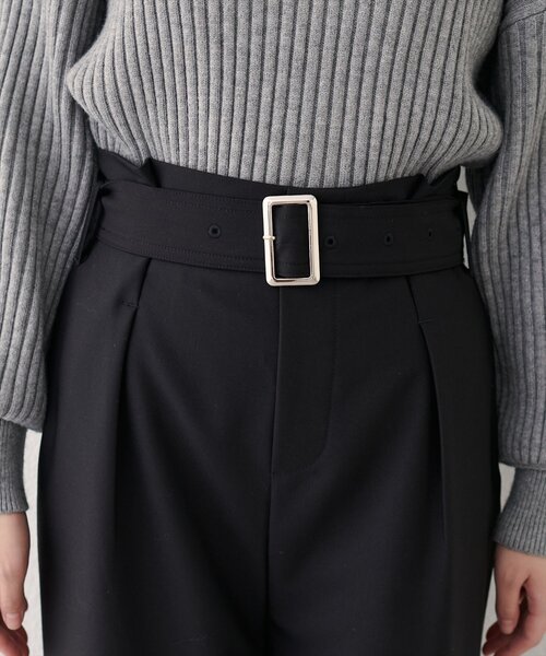 natural couture（ナチュラルクチュール）の「バックルベルト付きタックパンツ（その他パンツ・レディース・ボルドー/ブラウン/ブラック・MEDIUM/SMALL）」の18枚目の写真