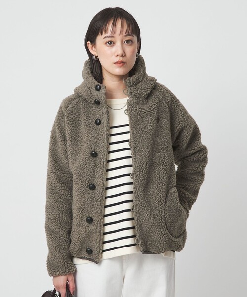 GYMPHLEX(ジムフレックス)の「<Gymphlex>ボア ジャケット(ブルゾン・レディース・ナチュラル/オフホワイト/ベージュ・M)」の3枚目の写真