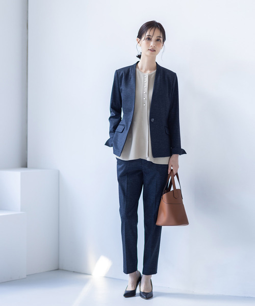 A/C DESIGN BY ALPHA CUBIC（エーシーデザインバイアルファキュービック）の「パールバルーンベスト（カーディガン/ボレロ・レディース・ブラック/ベージュ・M/L）」の10枚目の写真