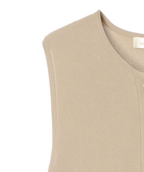 A/C DESIGN BY ALPHA CUBIC（エーシーデザインバイアルファキュービック）の「パールバルーンベスト（カーディガン/ボレロ・レディース・ブラック/ベージュ・M/L）」の15枚目の写真