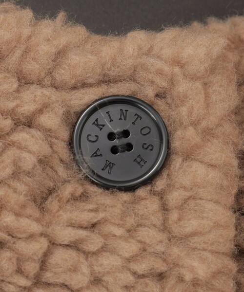 MACKINTOSH LONDON（マッキントッシュ ロンドン）の「【婦人画報11月号掲載】【ROSLEY/ロズリー】ウールブレンドボアコート（ノーカラーコート・レディース・ベージュ・38）」の8枚目の写真