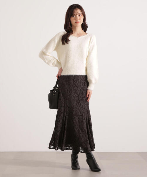 PROPORTION BODY DRESSING（プロポーションボディドレッシング）の「ミニシャギーハートネックニット / 1215270129（ニット/セーター・レディース・ベージュ/グレー/ピンク/ホワイト系その他・FREE）」の15枚目の写真