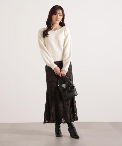 PROPORTION BODY DRESSING（プロポーションボディドレッシング）の「ミニシャギーハートネックニット / 1215270129（ニット/セーター・レディース・ベージュ/グレー/ピンク/ホワイト系その他・FREE）」の17枚目の写真
