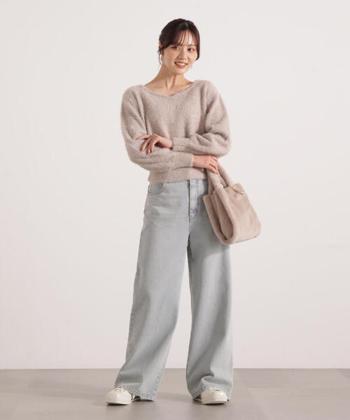 PROPORTION BODY DRESSING（プロポーションボディドレッシング）の「ミニシャギーハートネックニット / 1215270129（ニット/セーター・レディース・ベージュ/グレー/ピンク/ホワイト系その他・FREE）」の22枚目の写真