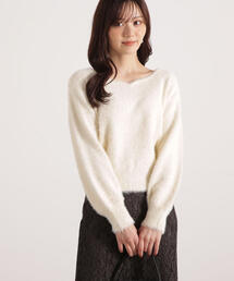 ミニシャギーハートネックニット / 1215270129