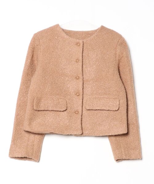 FREE STYLISTS(フリー スタイリスト)の「YUGA_YGMC Wool-like jacket coat(ノーカラーコート・レディース・ホワイト/キャメル・FREE)」の15枚目の写真