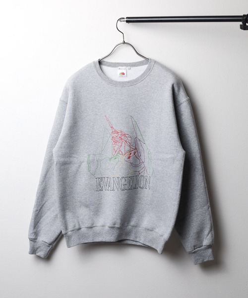FRUIT OF THE LOOM（フルーツオブザルーム）の「【RES】【EVANGELION x FRUIT OF THE LOOM】刺繍 クルーネックスウェット（スウェット・メンズ・ネイビー/グレー/ブラック・MEDIUM/X-LARGE）」の2枚目の写真